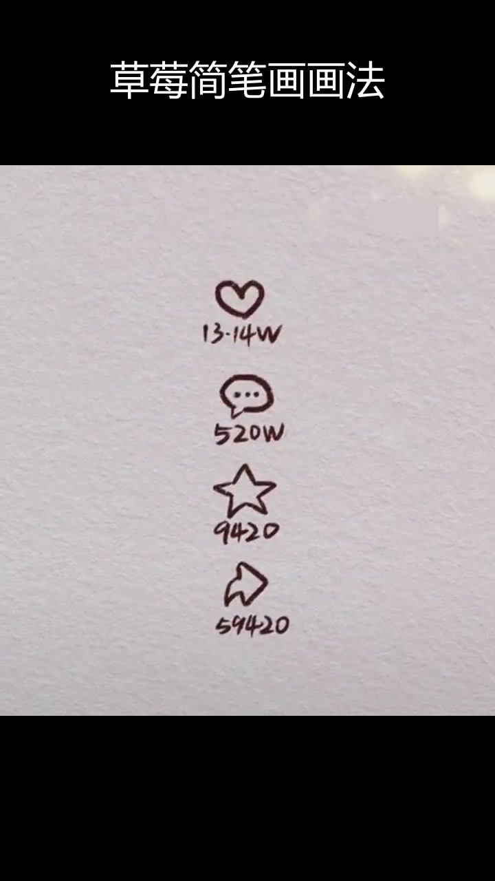 草莓简笔画大比拼,谁画得更可爱?